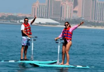 Electric Stand-Up Paddle Boarding at Soluna Beach Club, Dubai