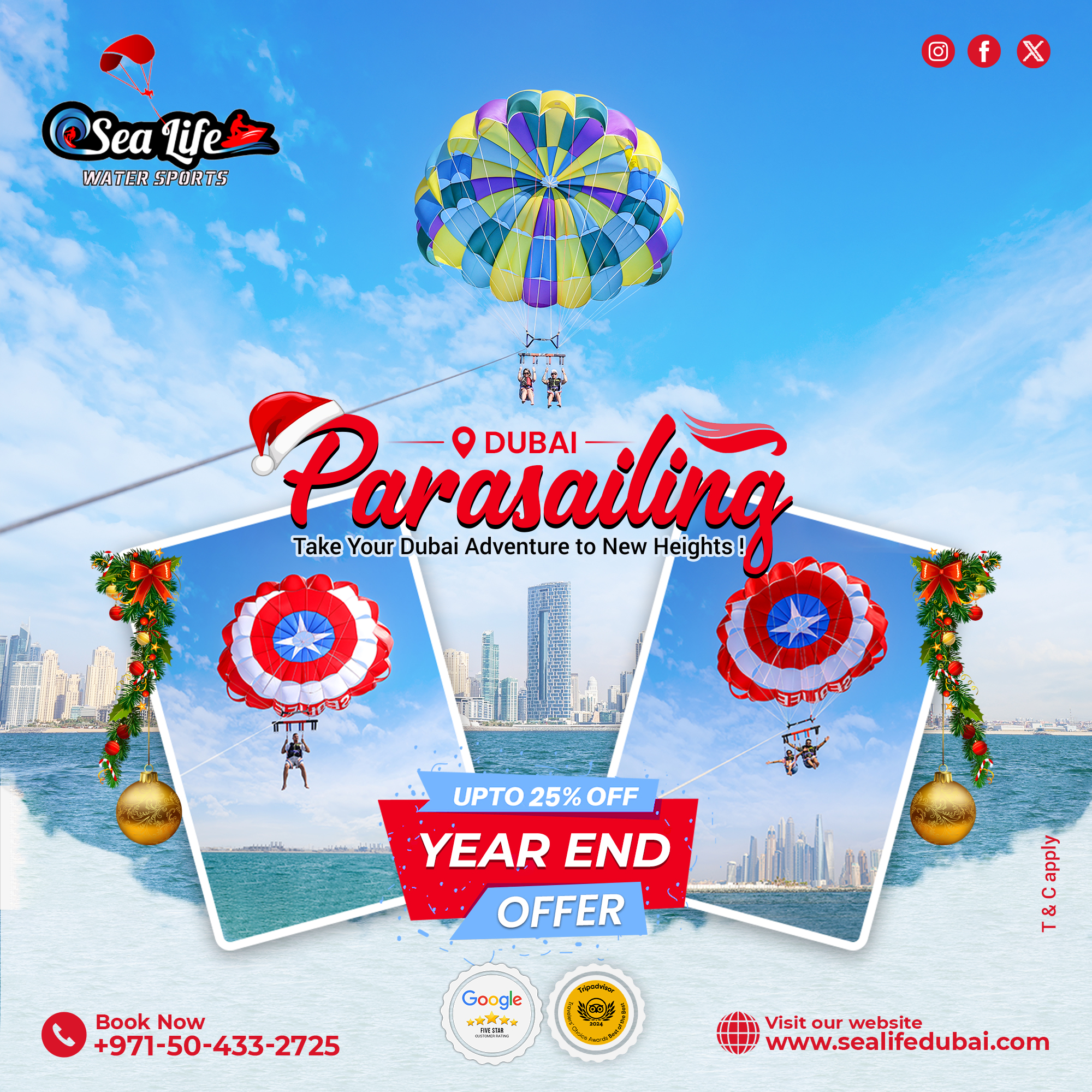 Parasailing Rental in Dubai