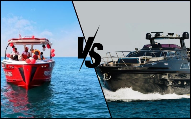 Speed Boat vs. Yacht Rental Dubai