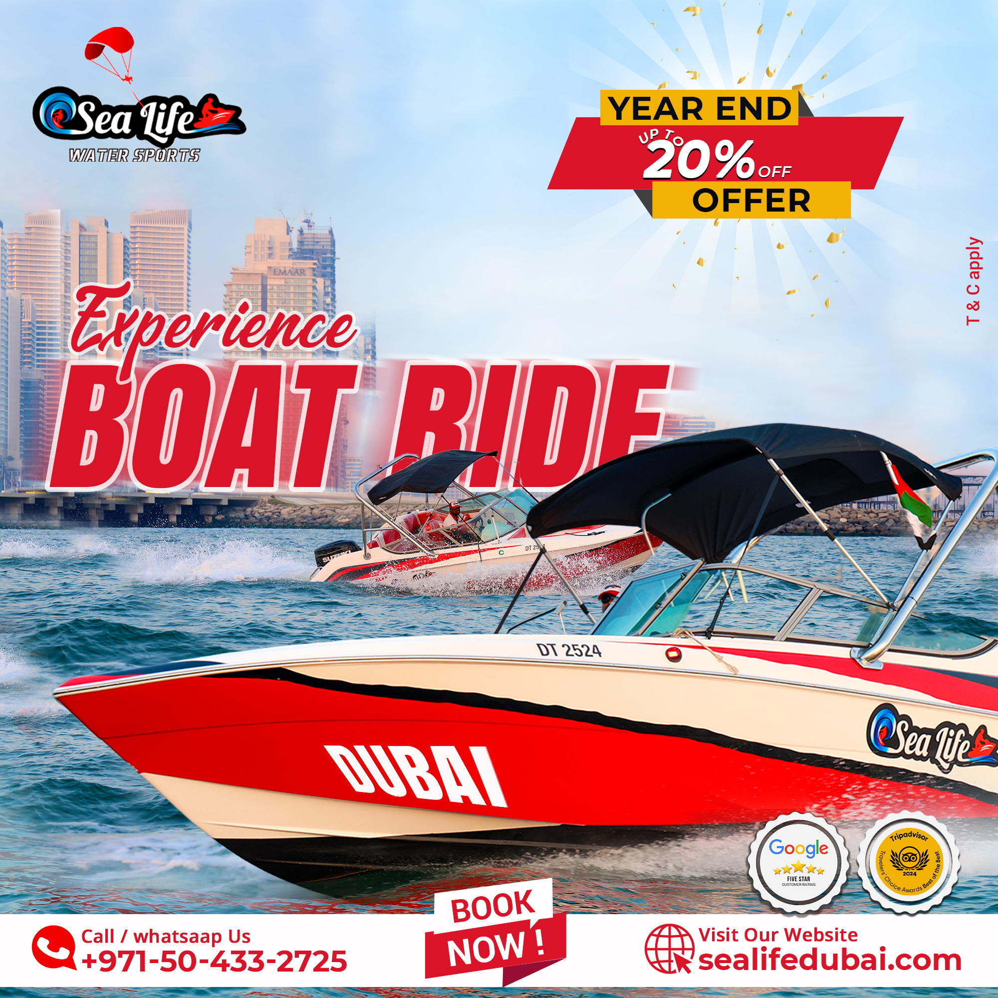 Speed boat ride dubai 20%off