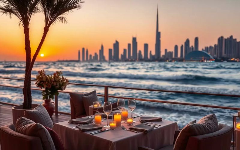 Evening Delight: Sunset Views & Dining by the Water